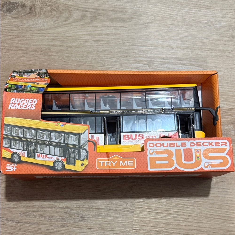 Double Decker Bus Toy - Yellow